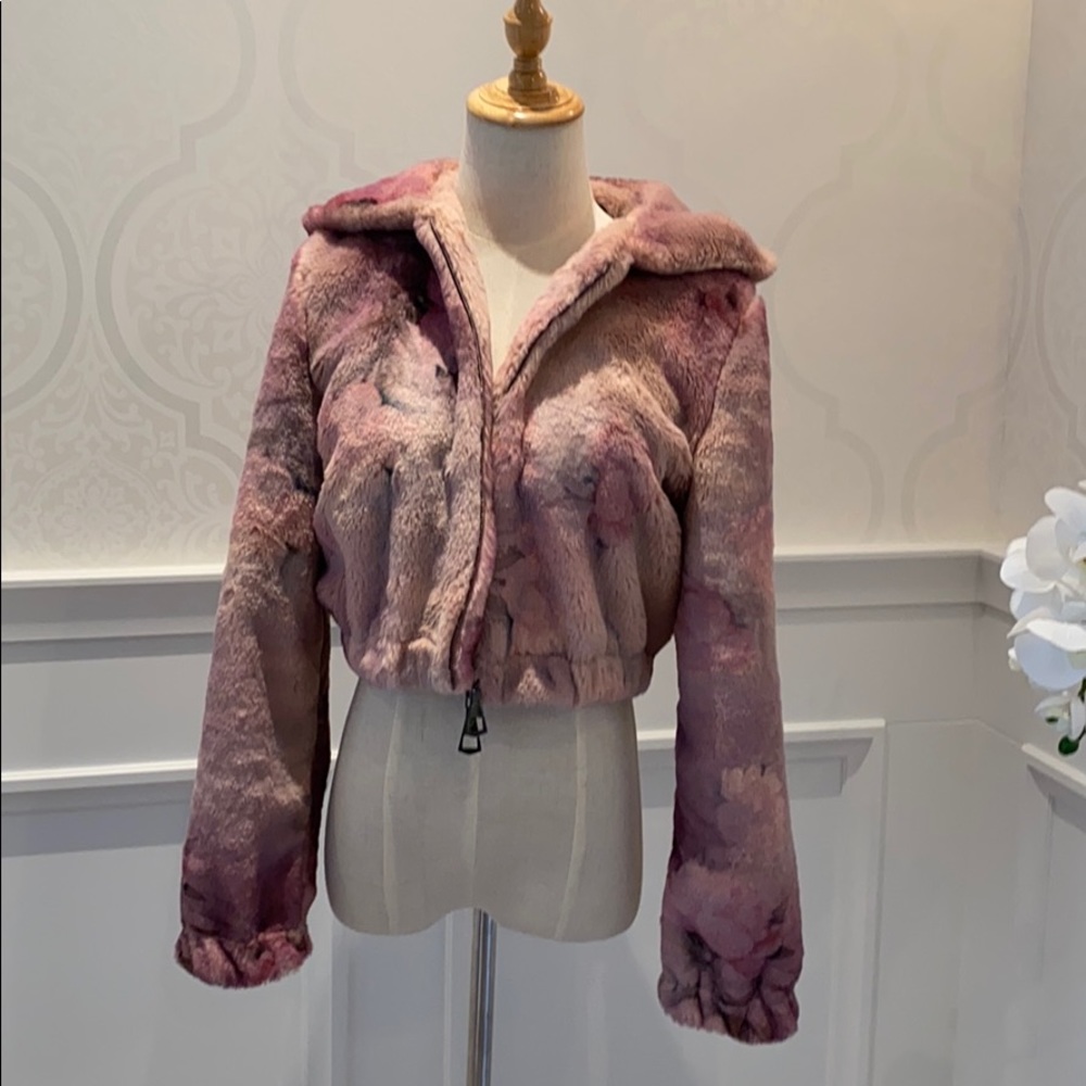 Soft pink crop jacket